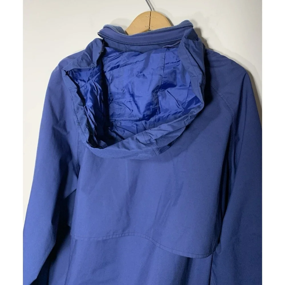 Eddie Bauer Gore Tex Windbreaker Jacket Mens M Blue Hood Vintage‎ Hiking